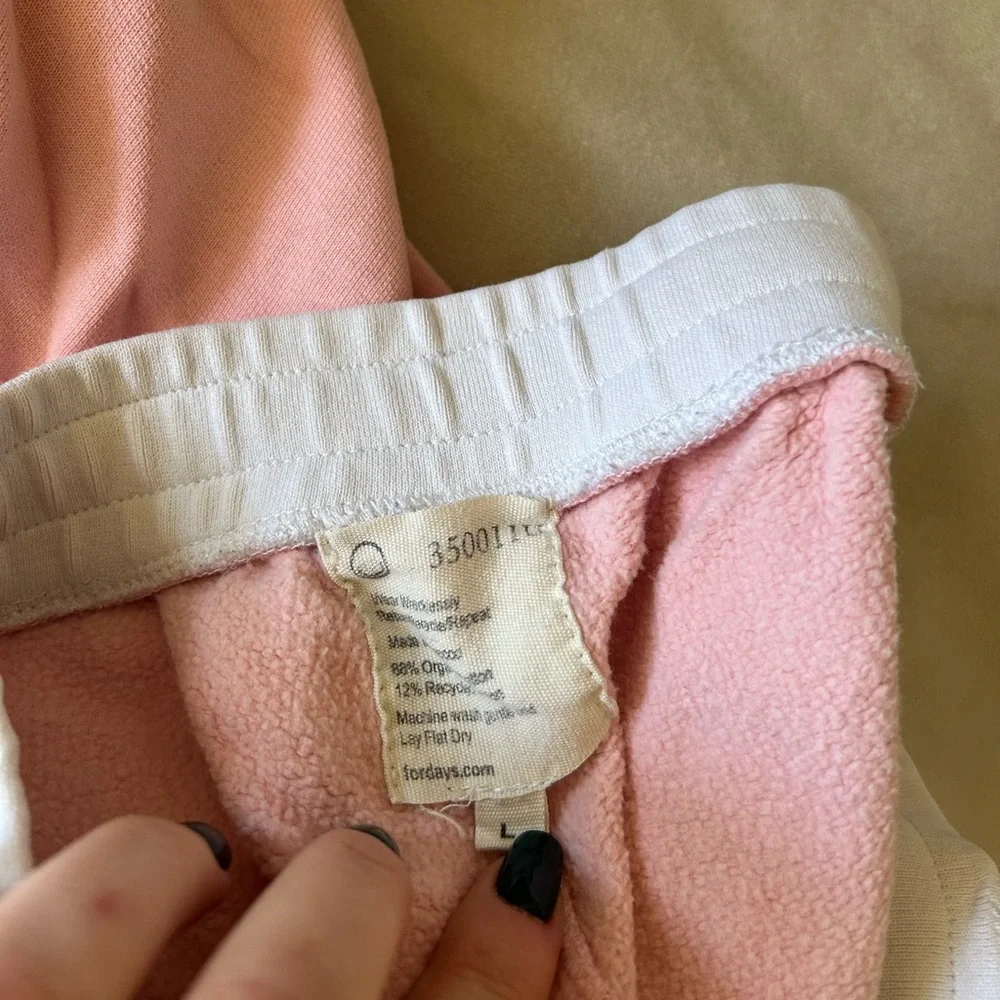 For Days Pink and White Matching Sweat Set